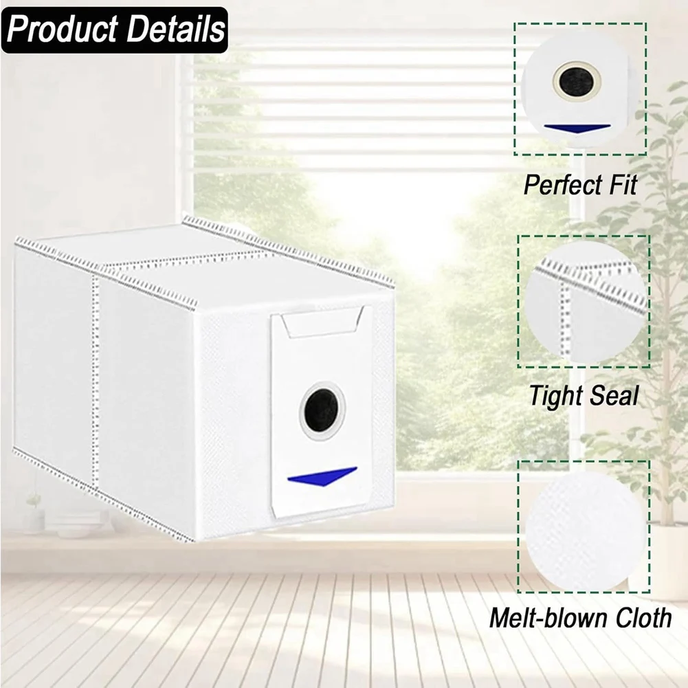 N18R 10PCS Dust Bags For Ecovacs T30 PRO Omni, Replacement Parts Dust Bags For T30 Pro Vacuum Cleaner Accessories