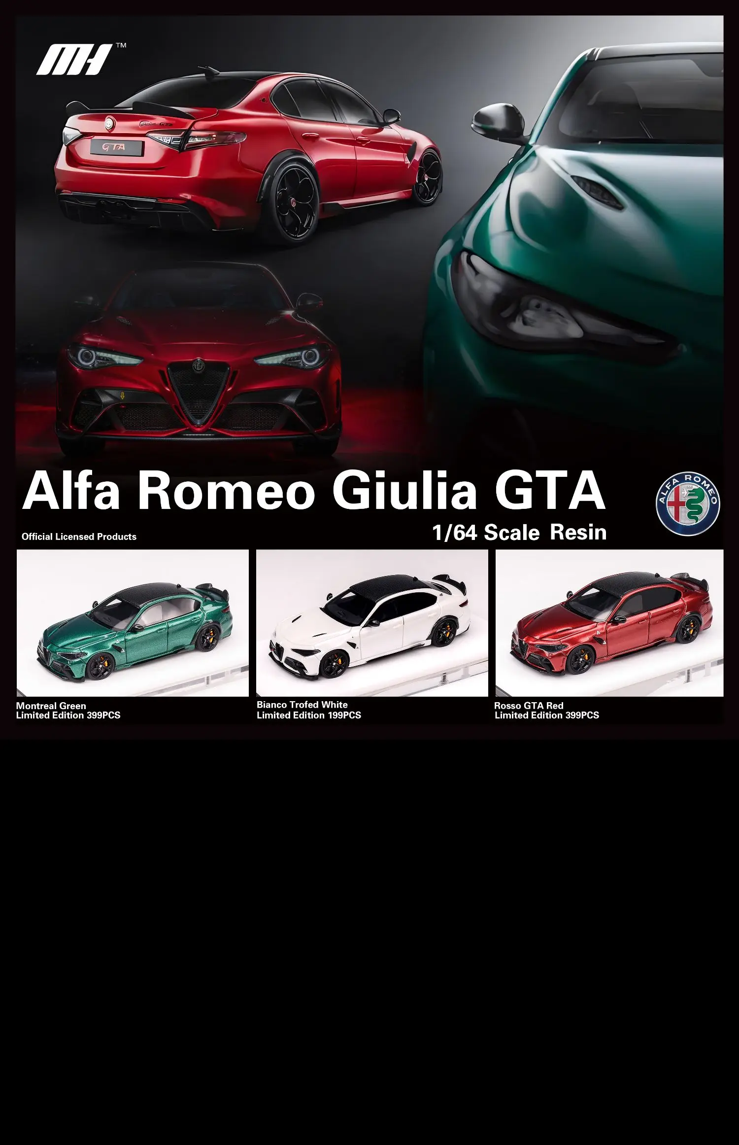 In Stock 1: 64 pieces - White, Green, Red - Resin automotive model castings, static automotive models, creative ornaments
