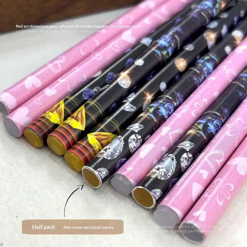 Nail Art Dotting Crayon Rhinestone Picker Contactless Pick Up Tool Wax Pencil For Crystal Stones Nails Accessories Tools