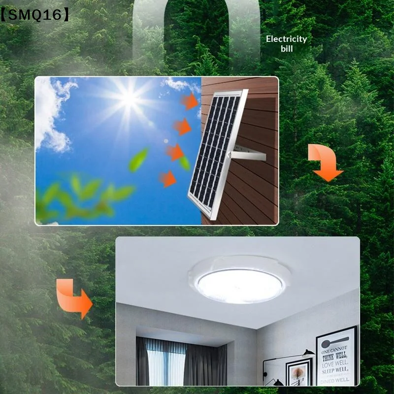 Solar Lights Home Top Ceiling House Indoor Outdoor Garden Pandent Light Panel Lamp Fixture For Corridor Garden Living Room【SMQ】