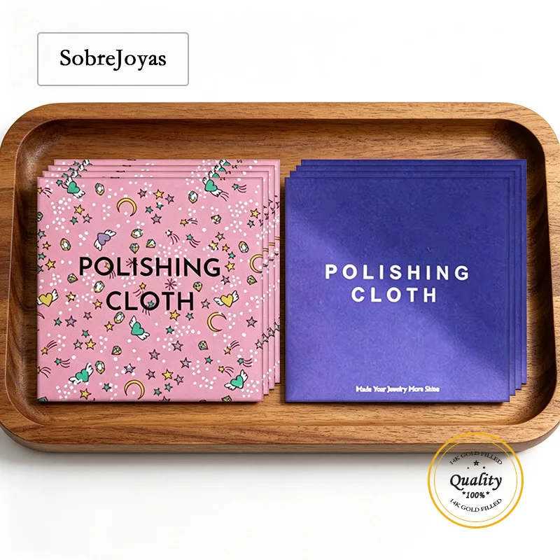 Mini Cute Packaging Silver Polishing Cloth, Gold and Silver Jewelry Polishing Cloth, 5x5cm, 200 Pieces