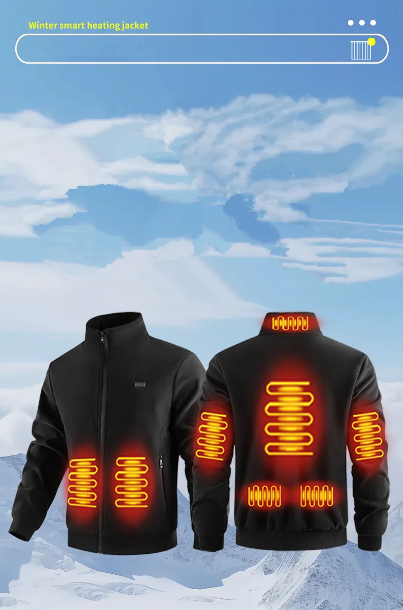 New Winter Fashion Versatile Polar Fleece Thick Heating Warm Jacket For Both Men Women 8-Zone Intelligent Heating Electric Coat 40 Sb84fb326d2954f6fb8daf0b4c3041c1at