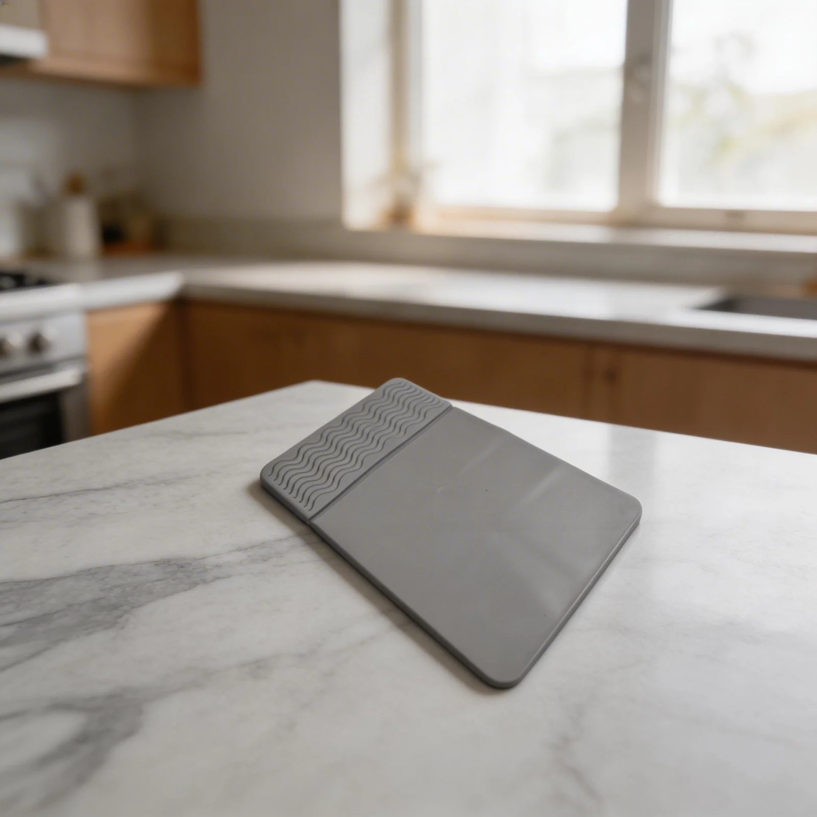 Non Slip Silicone Coffee Machine Mat with Heat Resistant Drying and Raised Edge to Prevent Spills on Countertops