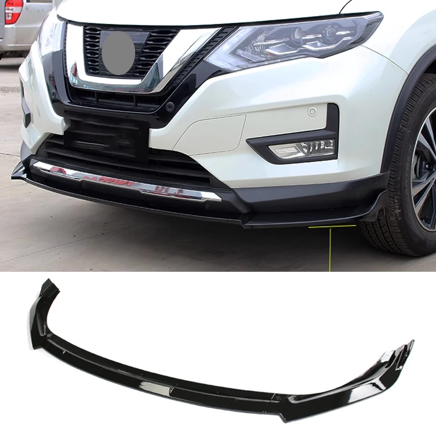 Front Bumper Spoiler Lip Lower Body Kit Diffuser Splitter Tuning Guard For Nissan X Trail X-Trail 2017 2018 2019 2020 2021 ABS