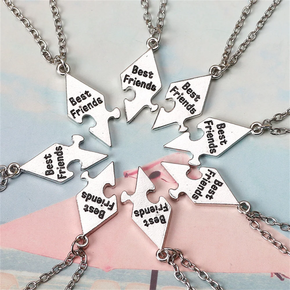 8 Pcs/Set Best Friend Necklace Creative Pentagram Pendant Alloy Accessories Friendship Necklace For Men And Women