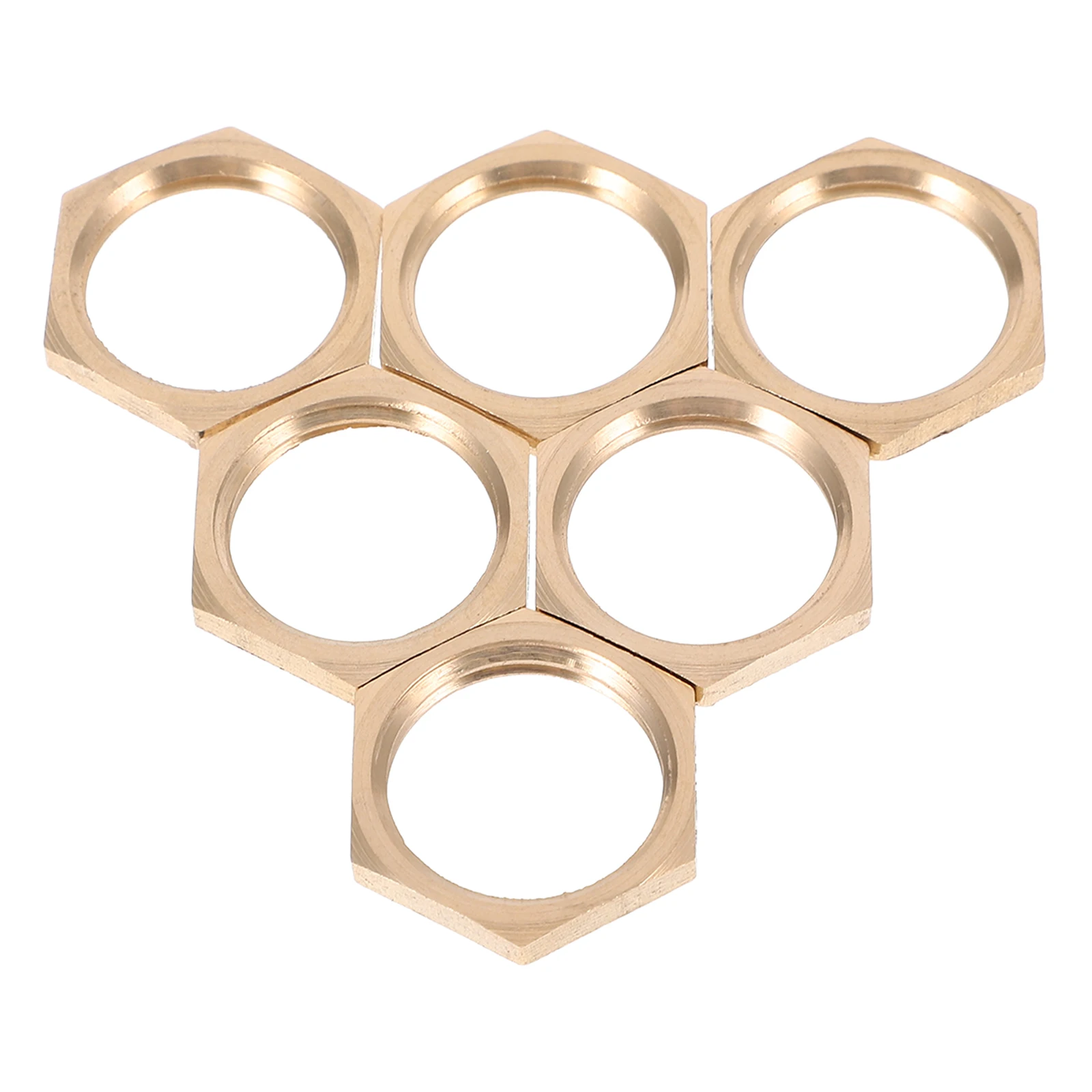 

6pcs 6 Nuts Internal Thread Brass Fittings Locking Bathroom Female Gasket Coupling Insert Sealing Pipes Water Tanks Washing