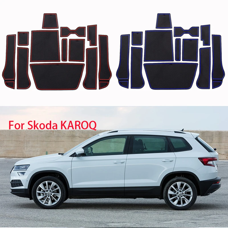 

Car Door Groove Mat For Skoda KAROQ Door Slot Pads Modified Dust Pad Storage Pad Car Interior Accessorie