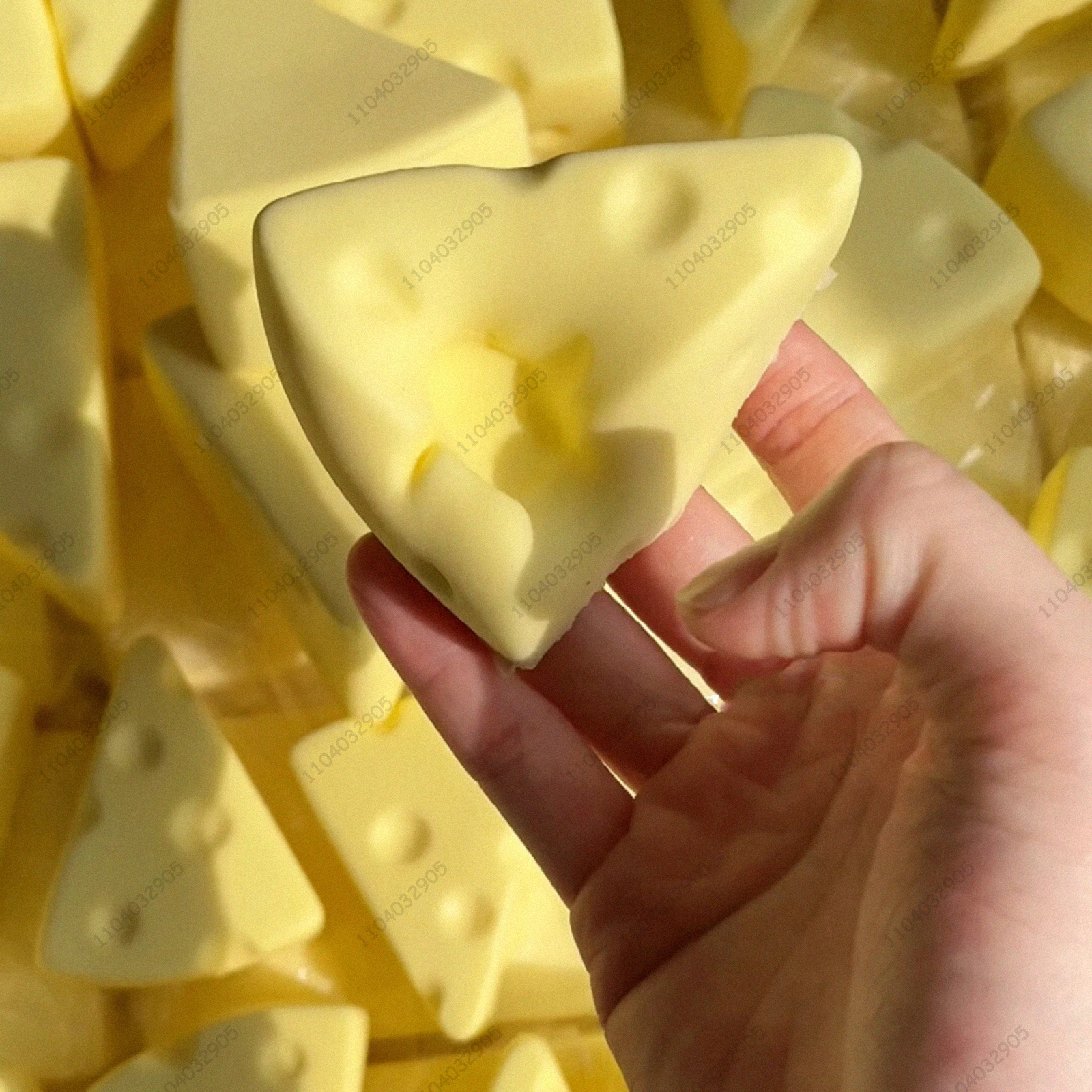 Queso grande de crecimiento lento, Cheddar blando, queso triangular amarillo, juguete para apretar de rebote lento, liberación de estrés, juguete de regalo para relajarse las manos