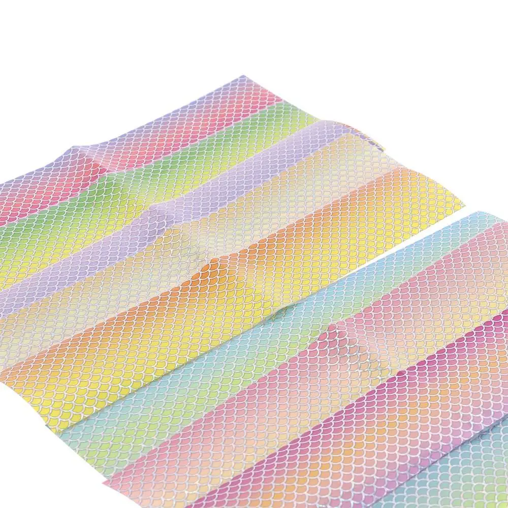 DIY Self Adhesive Holographic Laser Fish Scales Manicure Nail Art Decorations Nail Stickers Wave Decal Nail Foils