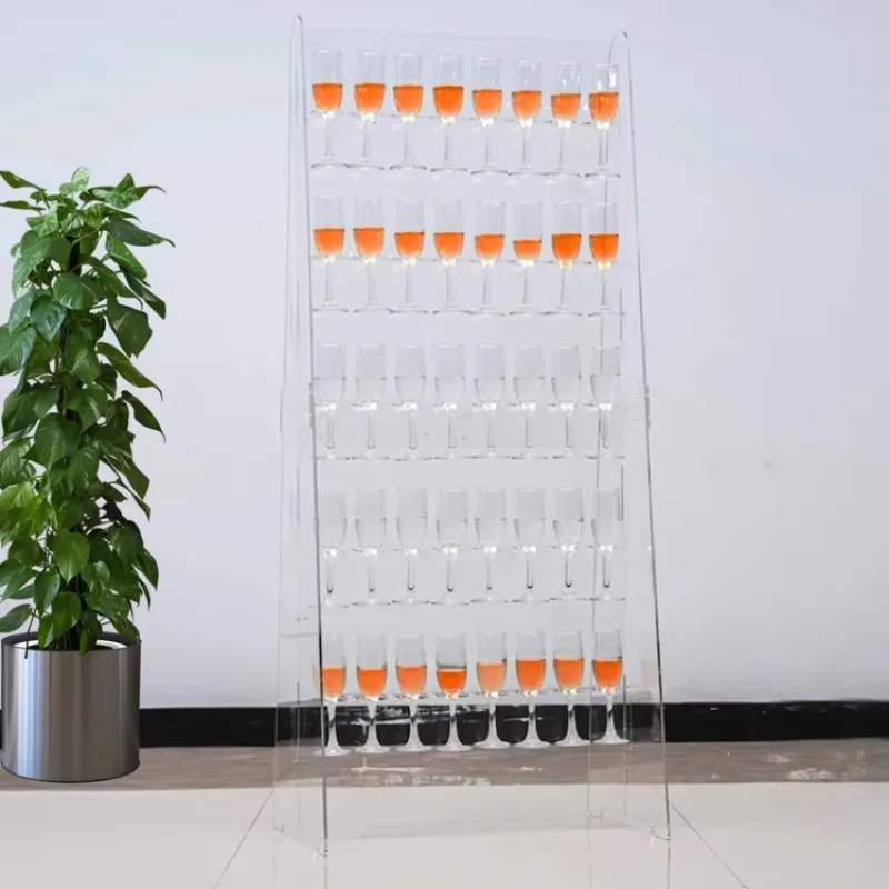 5 layers transparent color 40 glasses acrylic wine glasses high stand champagne flute stand display stand party ledge