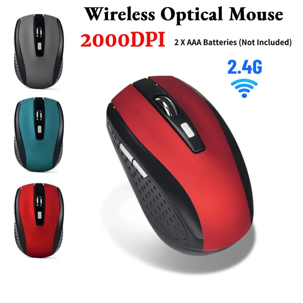 Wireless 2.4G Mouse Adjustable DPI Portable and Easy To Use Office Gaming Notebook Optical Tablet Laptop Accessories