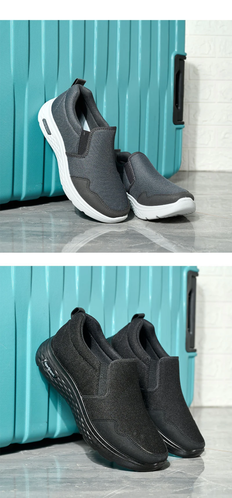 2026 Spring New Men Slip‑Ins Shoes Plus Size Breathable Lightweight Slip‑On Casual Walking Shoes For Daily Commute Outdoor Wear