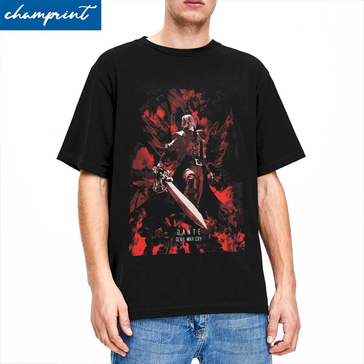 Game Vergil Dmc T Shirts Men Women 100% Cotton Funny T-Shirts Crewneck Devil May Cry Tees Short Sleeve Tops Graphic Printed