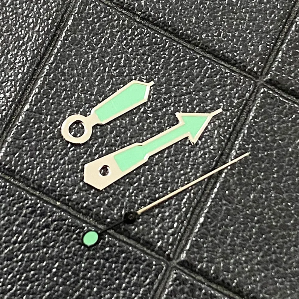 NEW Watch Hands Green Luminous Arrow Pointers Silver/Black for NH35/NH36/4R/7S Movement NH35 Hands 8.5mm 12mm 12.5mm