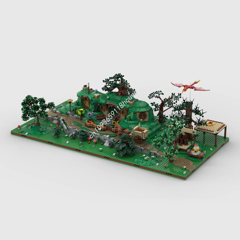 

Модульный замок The Rings The Shire - Дисплей для набора 10354 Модель Moc Строительные блоки DIY Креативная сборка Кирпичи Игрушки Подарок для детей
