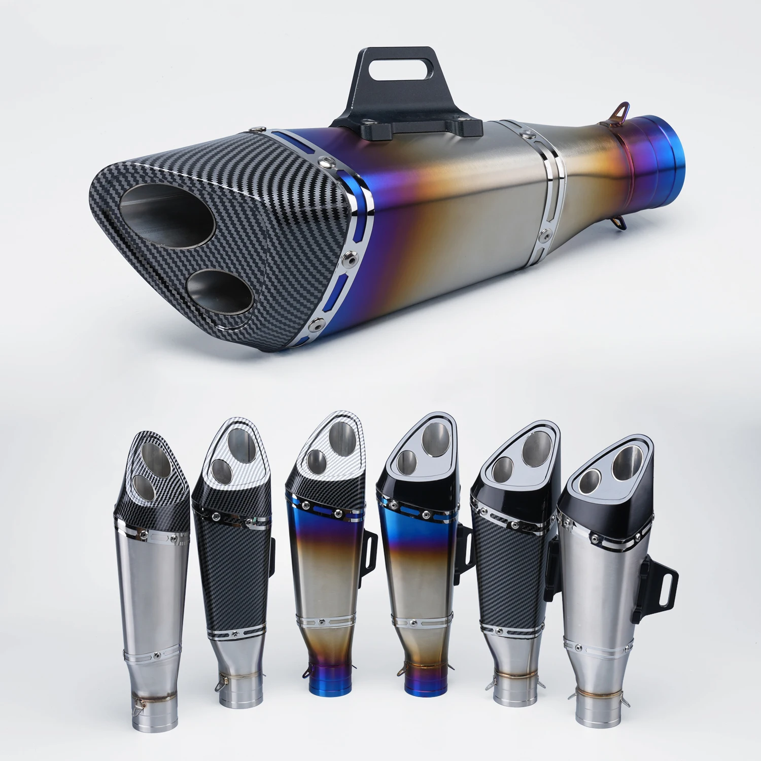 

51mm Universal Motorcycle Exhaust Pipe Slip On Escape Moto Modified For Z650 Z900 ER6N CBR1000RR YZF R1 R3 S1000RR