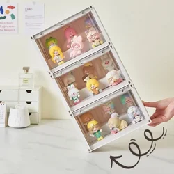 1PC Container Blind Box Storage Box Acrylic Dustproof Cabinet Household Transparent Display Stand For POP-MART Figures Organizer