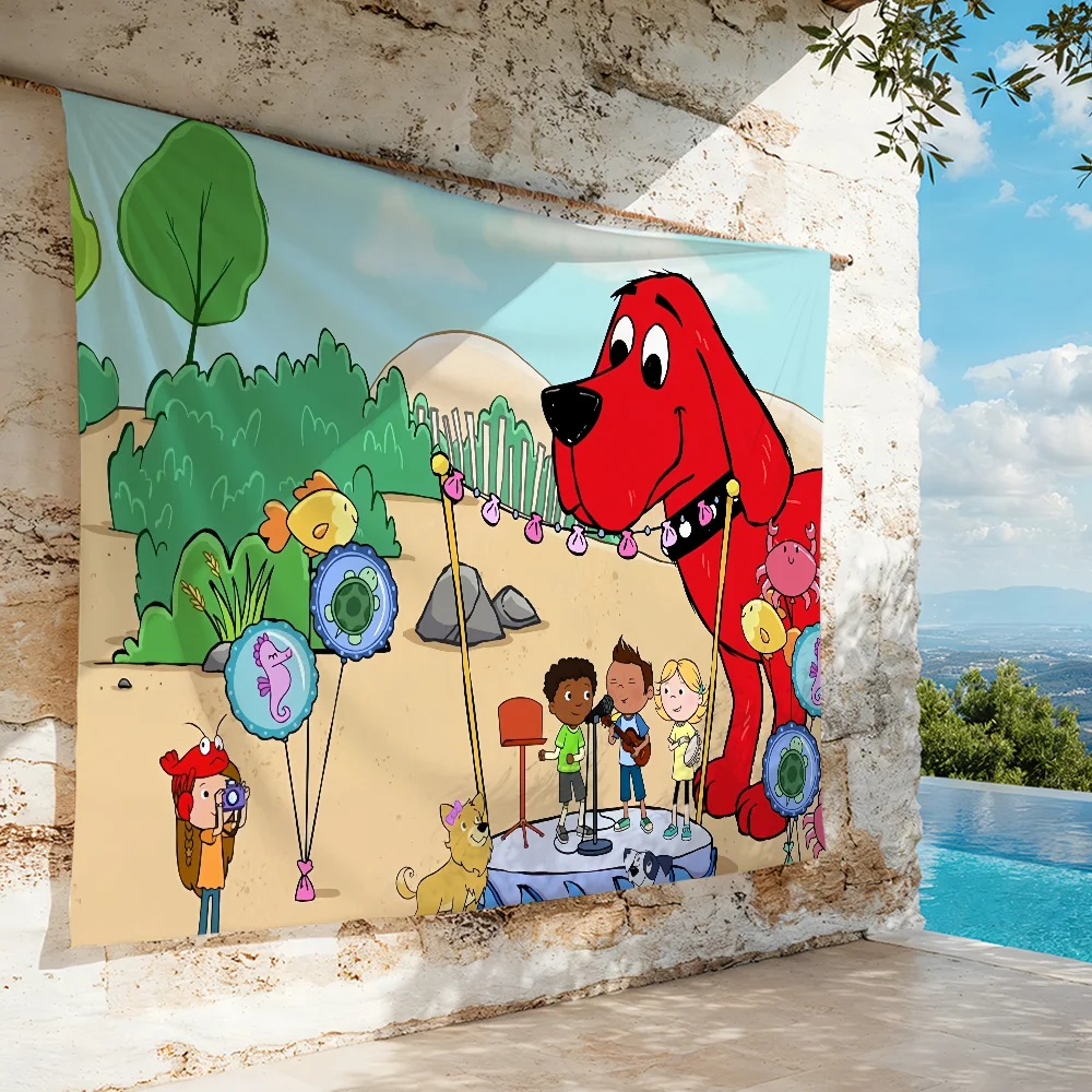 Cartoon C-Clifford the Big Red Dog flag For Living Room Home Dorm Decor Wall Outdoor Camping Party Banner Gifts - view 5