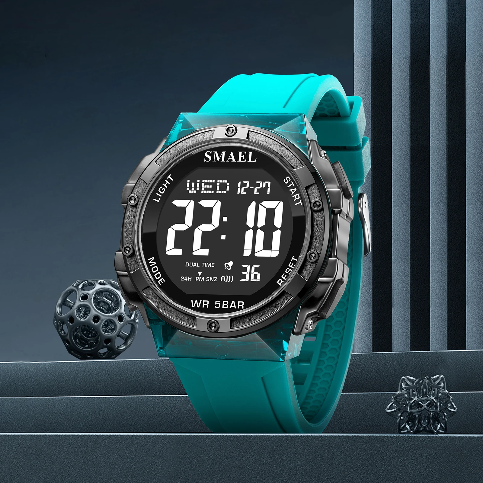 

SMAEL 8112 Men's Military Digital Sport Watch - 50M Waterproof LED Backlight Alarm Stopwatch Chronograph Shock Resistant