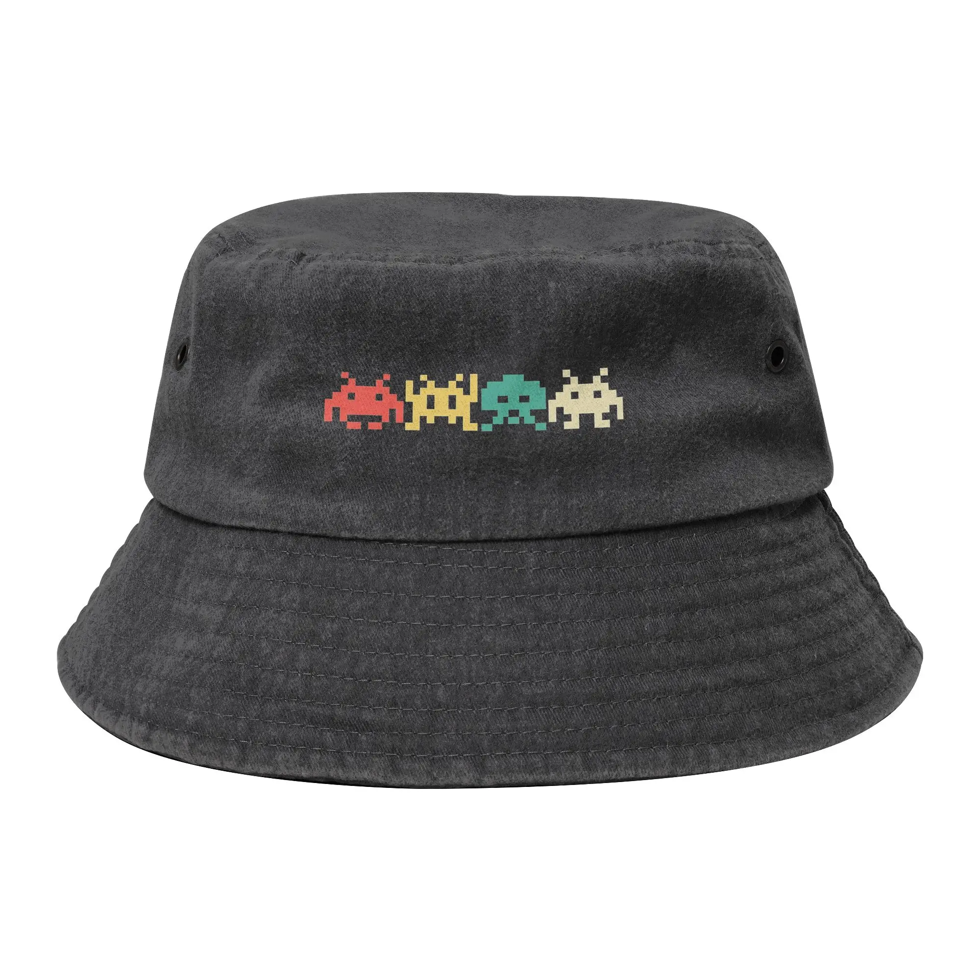 80s Video Game Space Invaders Arcade Bucket Hat for Teen Travel  Sun Hat Casual Foldable for Camping Fishing Hat Ispoti