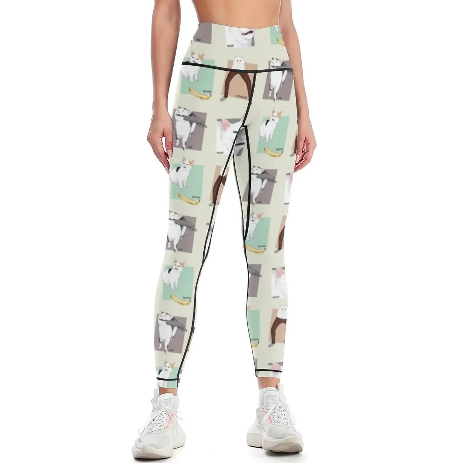 

Four 4 Horsemen of the Apocalypse - Cat Meme Catto Leggings gym top joggers for Women's gym sport legging Womens Leggings