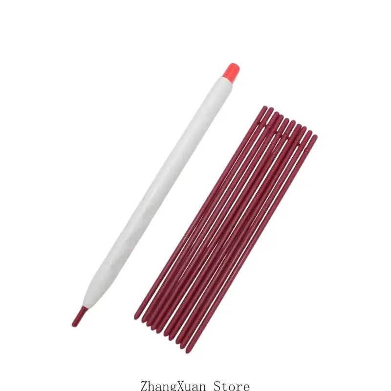Stoffmarkierungsstift-Set mit 10 Ersatzeinsätzen, einziehbarer Nähkreidestift zum Nähen, Quilten, Stoffschneiden und 3XUF – Detail 8