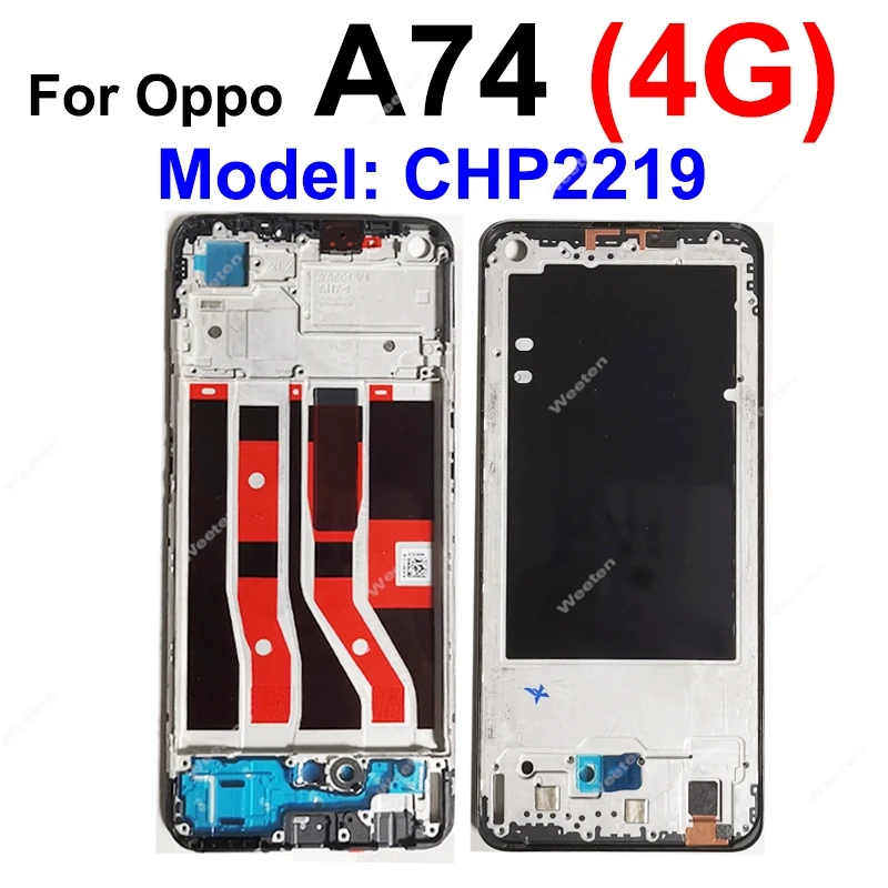 Front LCD Frame For OPPO A71 A72 A73 A74 A76 A77 A77s A78 A79 A83 4G 5G LCD Housing Cover Holder Bezel Case Parts