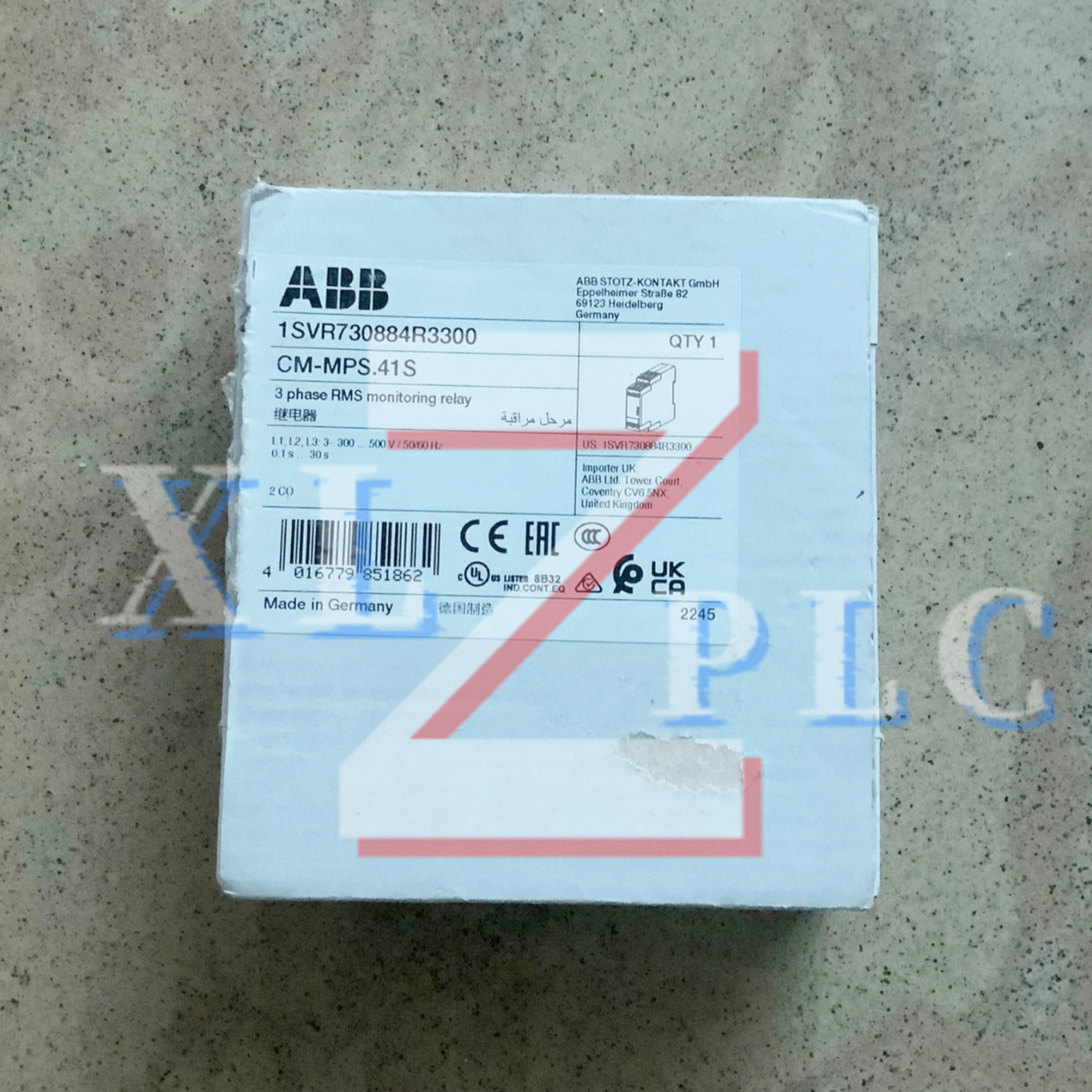 

Three-phase phase sequence monitoring relay new in stock CM-MPS.41S CM-PAS.41S CM-PBE 1SVR550882R9500 CM-PFE 1SVR550824R910