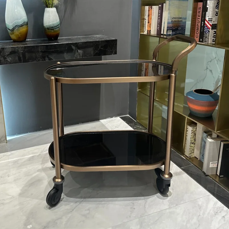 Cake Cart Luxury Large Size Salon Trolley Hotel Restaurant Salon Trolley Service Carrito De Salon Two Layers Multifunction