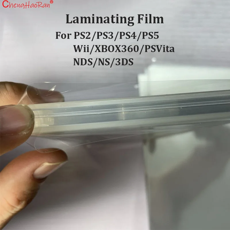 

100PCS Plastic Film For PS2/PS3/PS4/PS5/Wii/XBOX360/PSVita/NDS/NS/3DS Game Packaging Smoke Film Hot Stamping Film A-level Film
