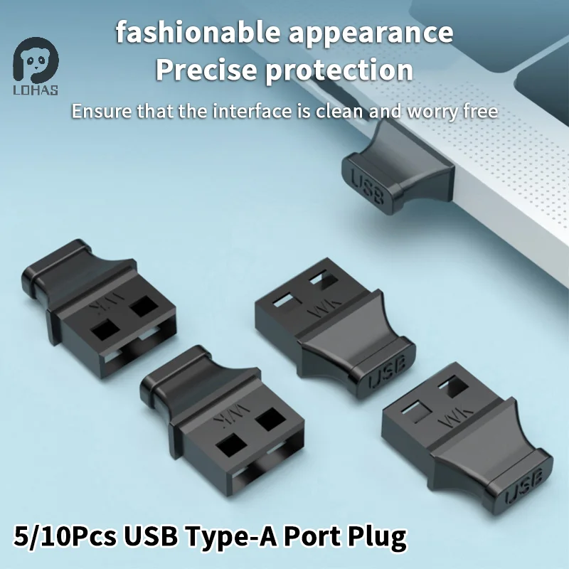 

5 шт. USB-порт типа A с ручкой, пылезащитная крышка для портативного компьютера, крышка розетки, неиспользованный интерфейс, пылезащитная вилка