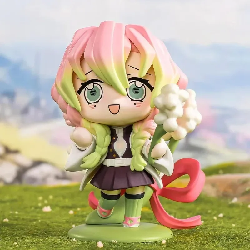 2025 New Pop Mart Demon Slayer Kimetsu No Yaiba Seri Bunga Kelahiran Blind Box Figur Aksi Anime Hadiah Natal Kejutan