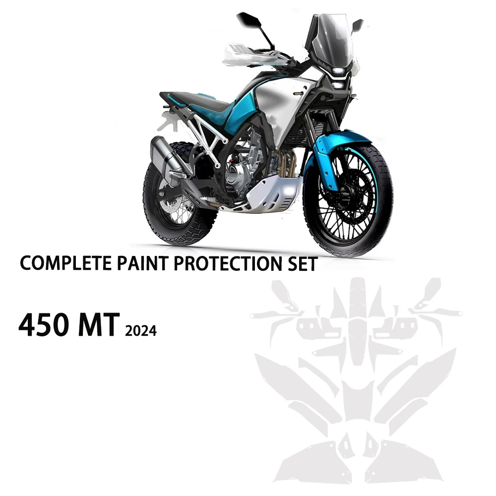 For CFMOTO 450 MT 2024 Motorcycle Tank Paint Protection Transparent Flim 450MT Accessories TPU Complete Paint Protection Set