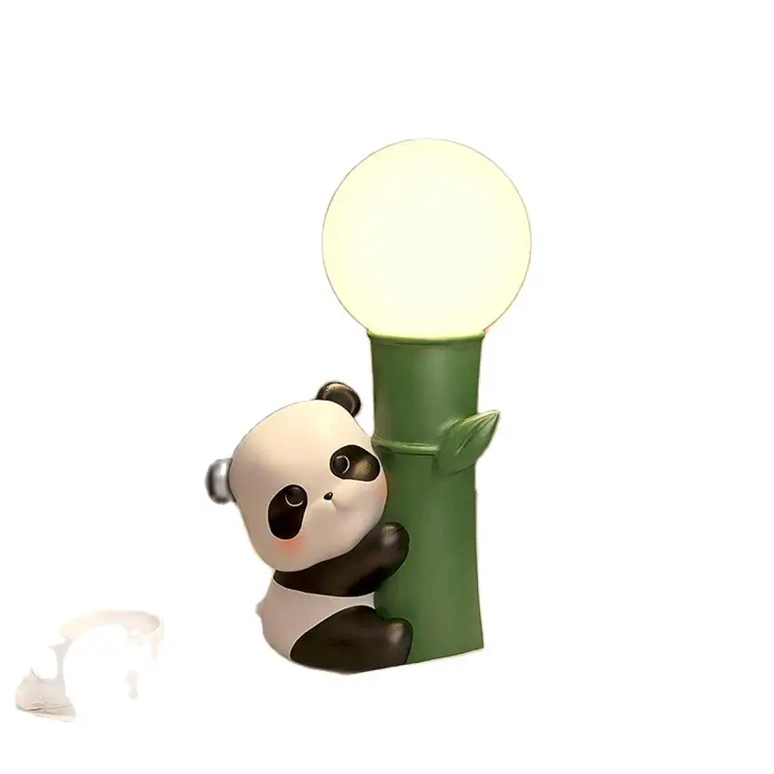 Cartoon cute panda table lamp bedside lamp kids room bedroom night lights LED sleep lamp ornament birthday gift decor lighting