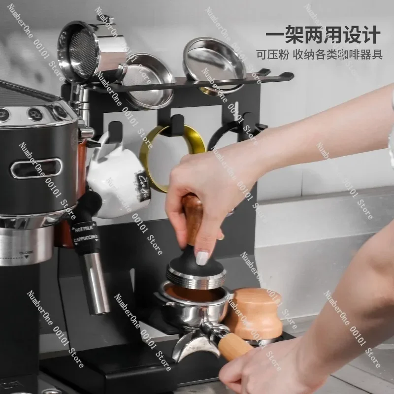 Multifunctional finishing hanger, powder pressing hammer, cloth powder dispenser, placement and finishing
