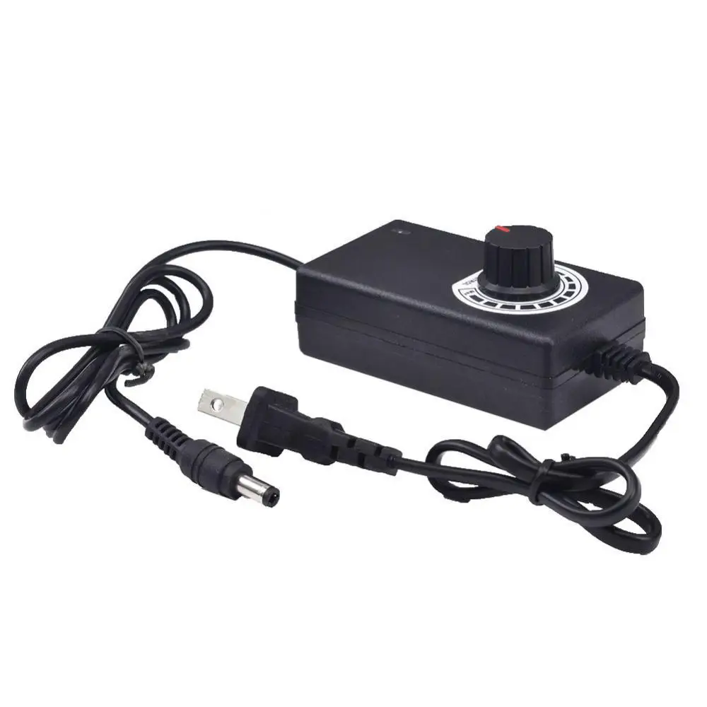 3V-12V 2A 24W Adjustable Power Supply Adapter Motor Voltage Regulator US/EU Plug For LED Strip Wireless Router DSL Modem