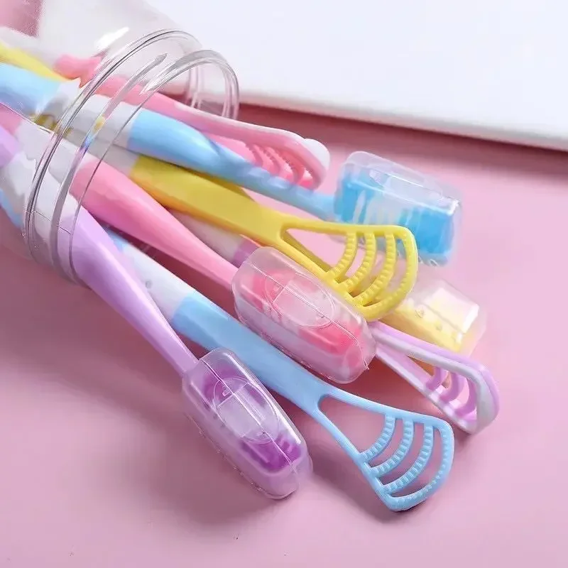 

Multi-function soft bristle toothbrush with tongue coating, 8pcs New