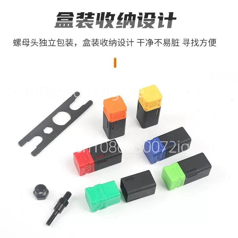 BT-606 Manual Rivet Gun Tool with Interchangeable Heads for Threaded Nut & Standard Rivets (M3-M12)
