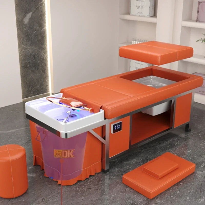 

Shampoo Bowl Chair Headspa Massage Table Water Chairs For Beauty Salon Customer Hair Washing Cadeira Sedie Facial Furniture