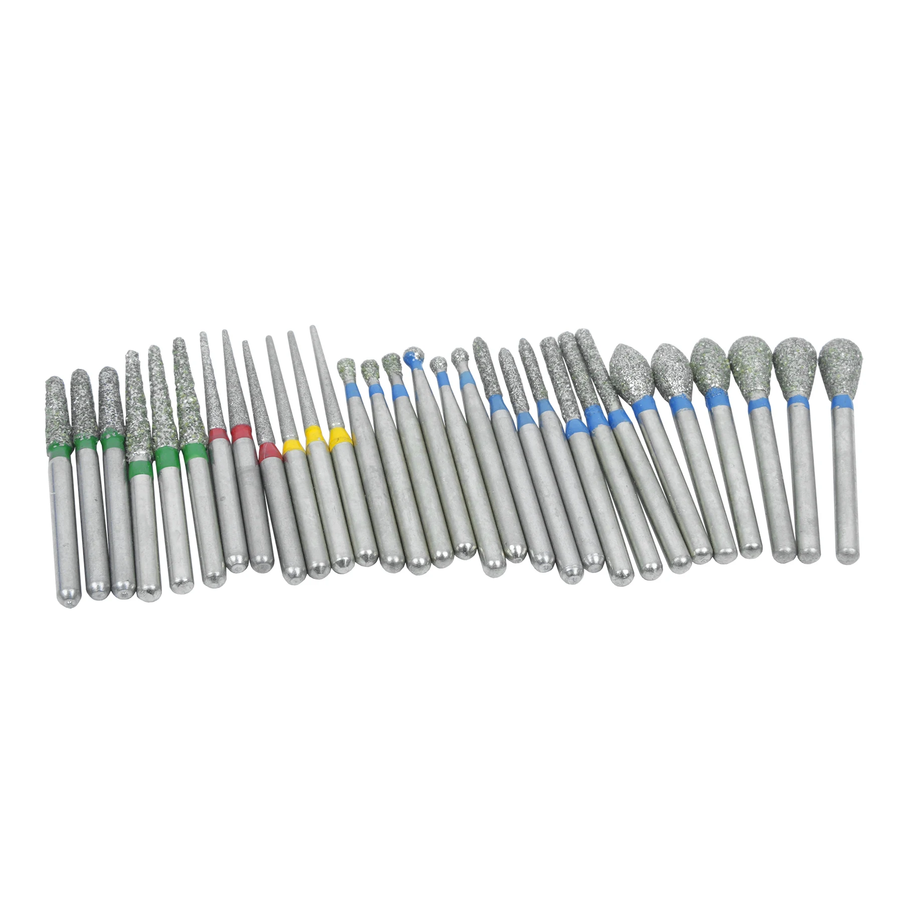 DRAGON DENT 30pcs/Set Dental Burs Drill Polishing Dentistry Tool Strawberries Dental Diamond Burs Boron FG High Speed 1.6mm