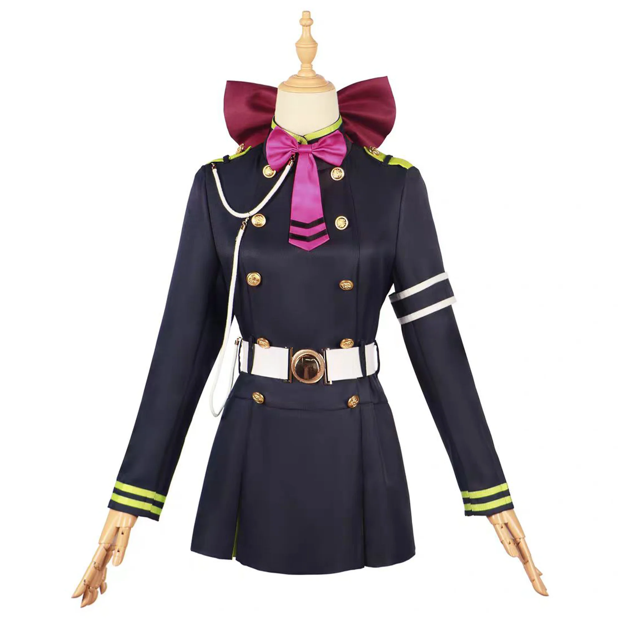 Anime Cosplay Shinoa Hiiragi Costume Party Uniform Full Set Female JK Suit Military Outfits