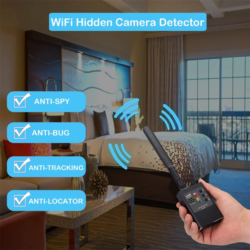 Detectores antiseguimiento G338, Mini señal RF inalámbrica antiespía, localizador GPS automático, rastreador, Audio GSM, escáner de cámara oculta