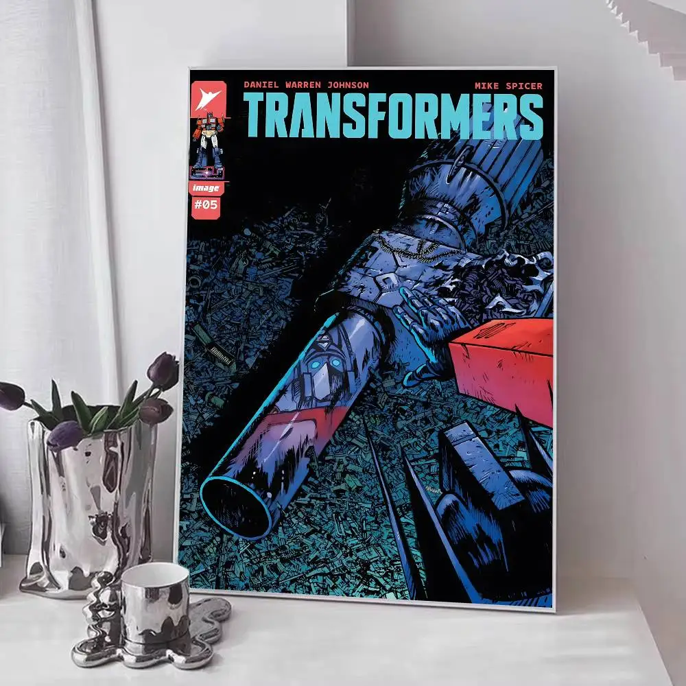 Vintage Classic T-Transformers Comic-inspirierte Auto-Roboter-Poster, ausgefallener Wandaufkleber für Wohnzimmer, Bar, Dekoration, Wanddekoration – Detail 10