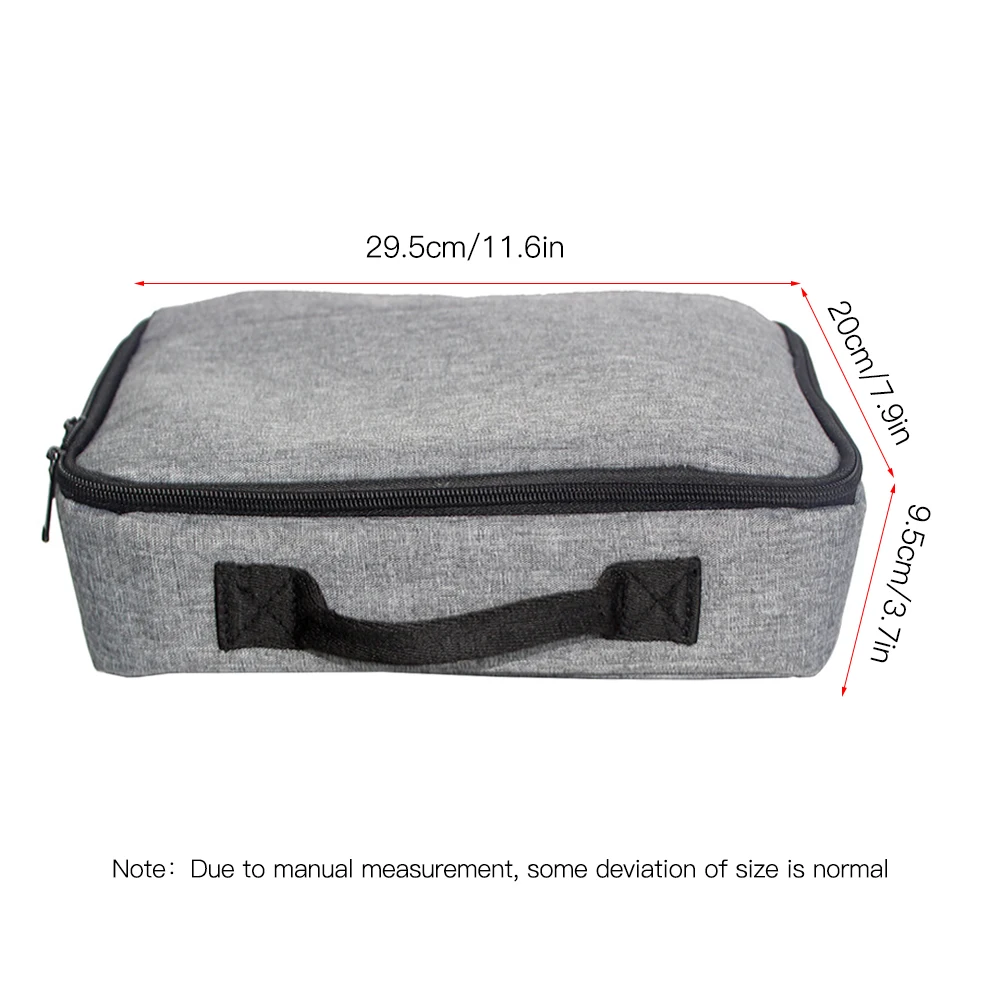 Portable Grey Projector Storage Bag Case Universal Carrying Bag Travel Storage Organizer for Projectors and Accessories