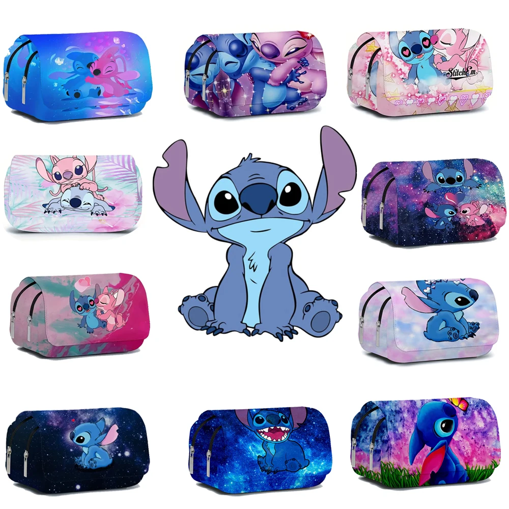 

Cartoon Stitch 3D pen case, school return stationery supplies for cute girls Kawaii Stationery School stuff Women's toiletry bag