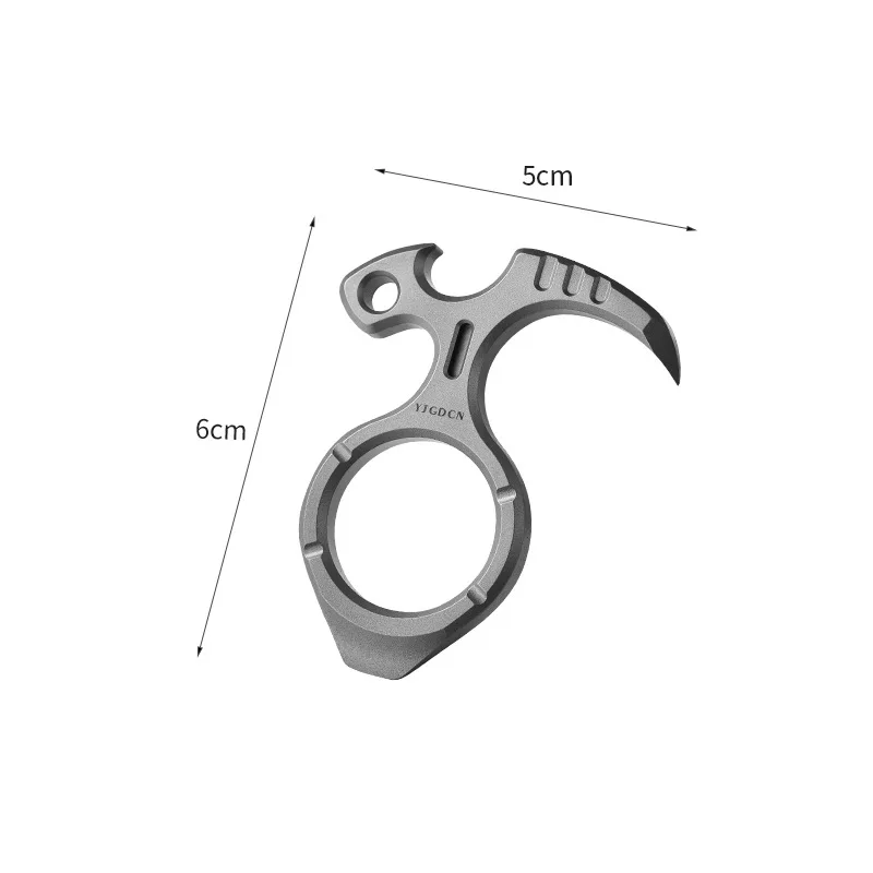 Titanium Alloy Keychain Multifunctional Outdoor EDC Tool Titanium Alloy Pry Bar Portable Nail Remover