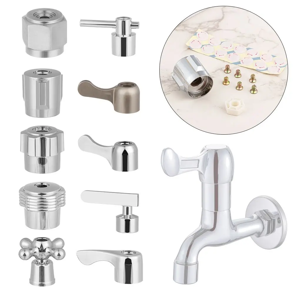 

1Pcs Faucet Handle Switch Handle Accessories Triangle Valve Small Spout Dish Basin Single Cold Quick Open Valve Core Handwheel