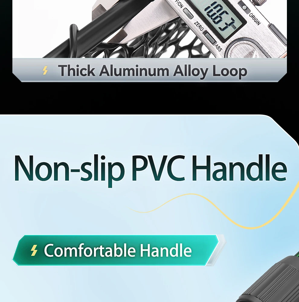 WEIHE 1 Stück Faltbares Netz 16 # Aluminiumlegierungs-Netzstange, Silikon-Netztasche, Teleskop-Netz für den Bachlauf – Detail 15