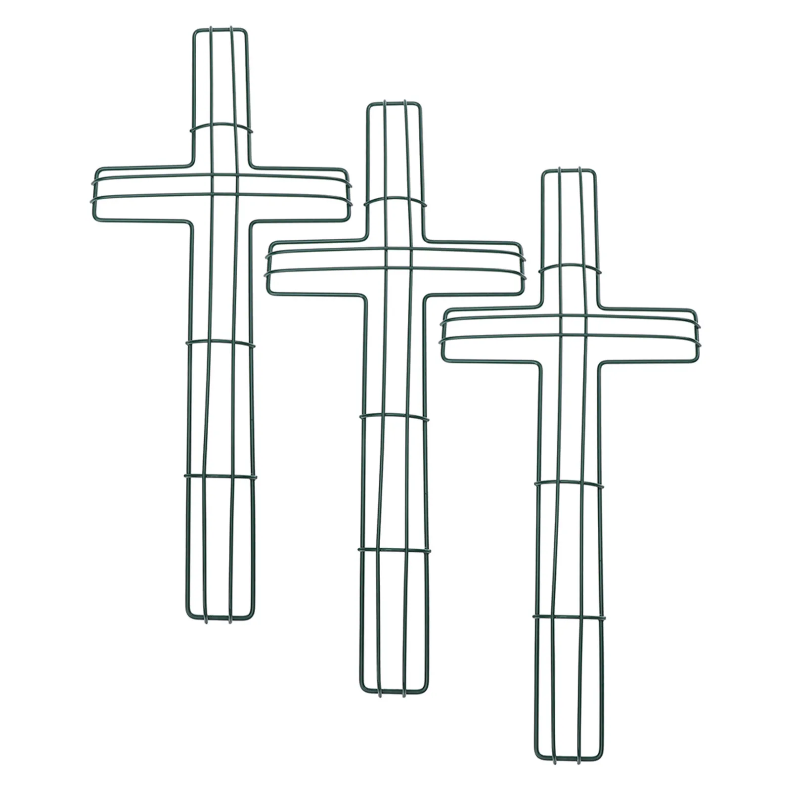 

3pcs Iron Rack Cross Shaped Diy Wreath Form For Christmas Easter Decorations Wreath Making Tool Party Home Office Shop
