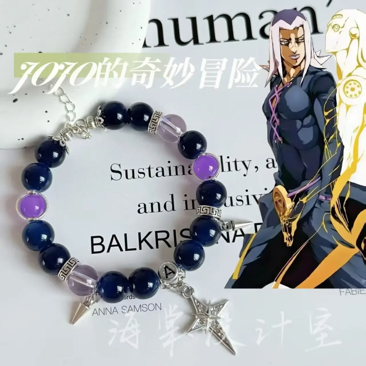 New JoJo's Bizarre Adventure Anime Derivative Peripheral Bracelet Beaded Jewelry Original Fashion Personalized Accessories Gifts